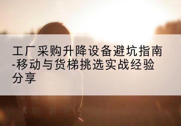 尧都移动式升降机怎么选-工厂采购升降设备避坑指南-移动与货梯挑选实战经验分享